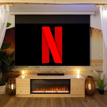 Lit Rond Tres Grand Et Confortable - Garage Possible Ou Parking Gratuit Rue - Gare 2 Min Et Ville 4 Min En Tram - Ciel Etoile - Netflix Videoprojecteur - Luxe Et Evasion Strasbourg Luaran gambar